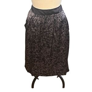 CALVIN‎ KLEIN Silk Skirt Art Deco size 4 with pockets